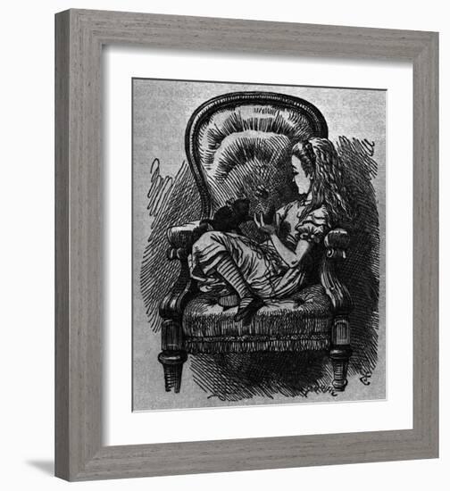 The Black Kitten-John Tenniel-Framed Giclee Print