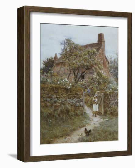 The Black Kitten-Helen Allingham-Framed Giclee Print