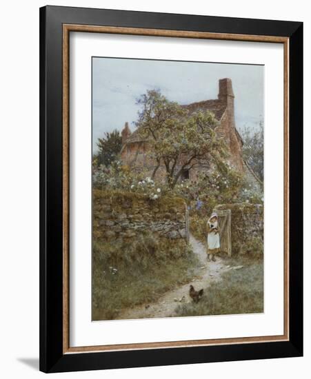 The Black Kitten-Helen Allingham-Framed Giclee Print