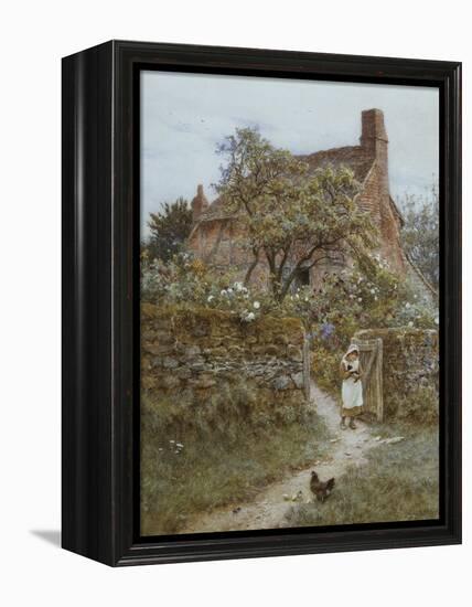 The Black Kitten-Helen Allingham-Framed Premier Image Canvas