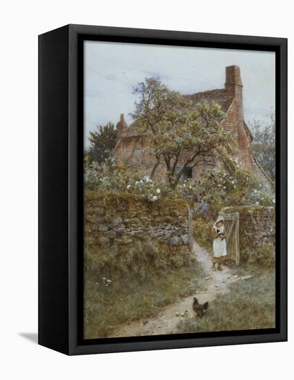 The Black Kitten-Helen Allingham-Framed Premier Image Canvas