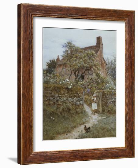 The Black Kitten-Helen Allingham-Framed Giclee Print