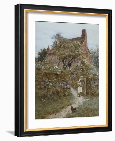 The Black Kitten-Helen Allingham-Framed Giclee Print