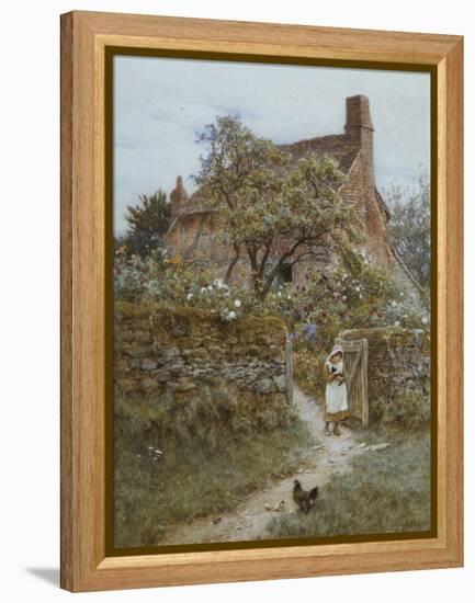 The Black Kitten-Helen Allingham-Framed Premier Image Canvas