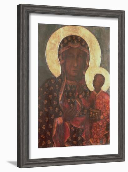 The Black Madonna of Jasna Gora, Byzantine-Russian Icon, 14th Century-null-Framed Giclee Print