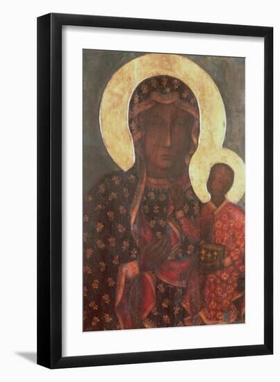 The Black Madonna of Jasna Gora, Byzantine-Russian Icon, 14th Century-null-Framed Giclee Print
