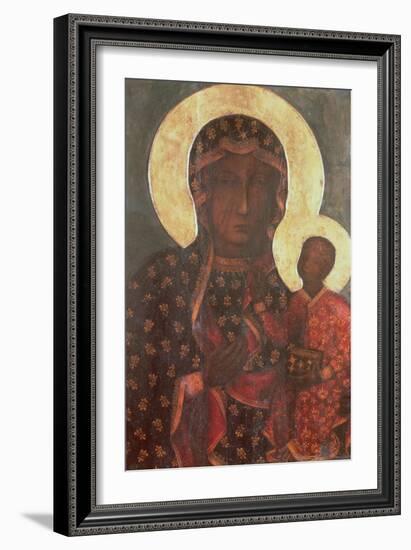 The Black Madonna of Jasna Gora, Byzantine-Russian Icon, 14th Century-null-Framed Giclee Print