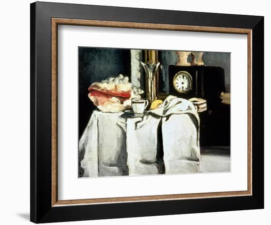 The Black Marble Clock, c.1870-Paul Cézanne-Framed Giclee Print