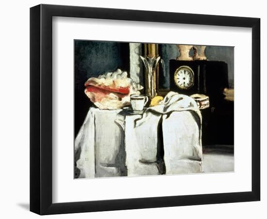 The Black Marble Clock, c.1870-Paul Cézanne-Framed Giclee Print