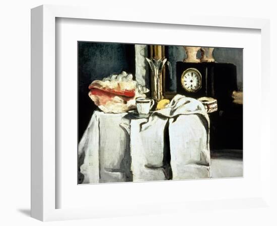 The Black Marble Clock, c.1870-Paul Cézanne-Framed Giclee Print