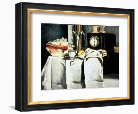 The Black Marble Clock, c.1870-Paul Cézanne-Framed Giclee Print