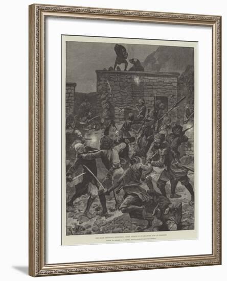 The Black Mountain Expedition, Ghazi Attack on an Advanced Post at Ghazikot-Richard Caton Woodville II-Framed Giclee Print