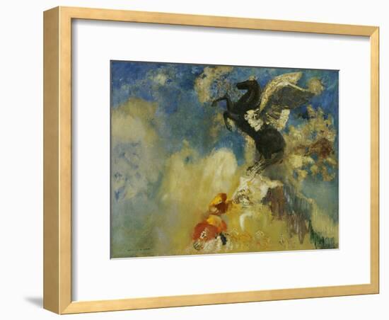 The Black Pegasus, 1909-1910-Odilon Redon-Framed Giclee Print