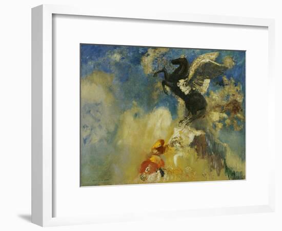 The Black Pegasus, 1909-1910-Odilon Redon-Framed Giclee Print