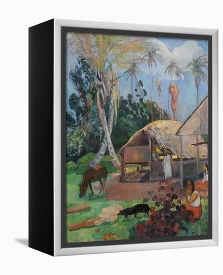 The Black Pigs-Paul Gauguin-Framed Stretched Canvas