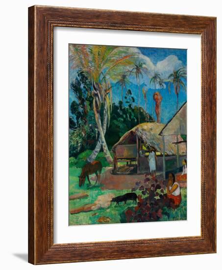 The Black Pigs-Paul Gauguin-Framed Giclee Print