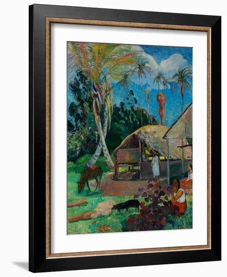 The Black Pigs-Paul Gauguin-Framed Giclee Print