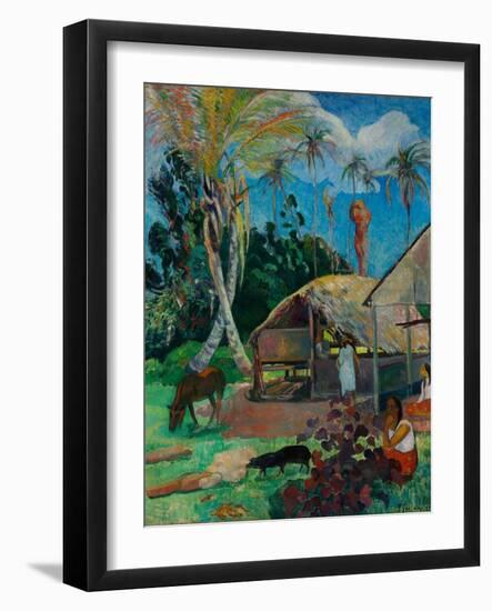 The Black Pigs-Paul Gauguin-Framed Giclee Print