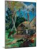 The Black Pigs-Paul Gauguin-Mounted Giclee Print