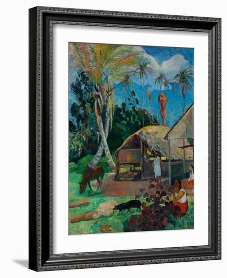 The Black Pigs-Paul Gauguin-Framed Giclee Print