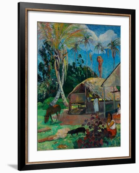 The Black Pigs-Paul Gauguin-Framed Giclee Print