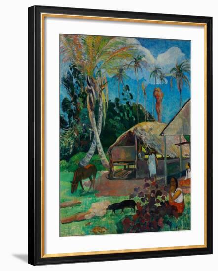 The Black Pigs-Paul Gauguin-Framed Giclee Print