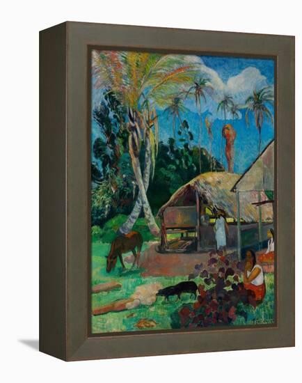 The Black Pigs-Paul Gauguin-Framed Premier Image Canvas