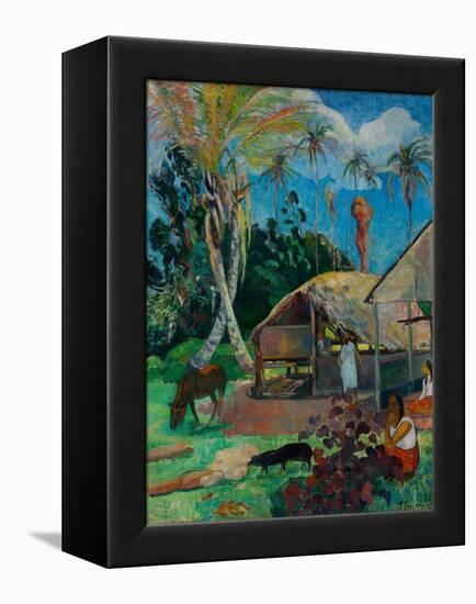 The Black Pigs-Paul Gauguin-Framed Premier Image Canvas