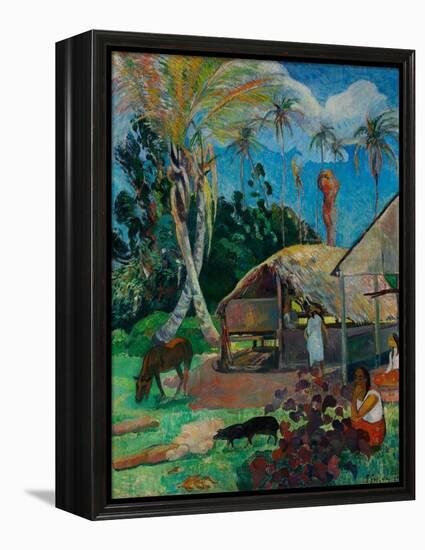 The Black Pigs-Paul Gauguin-Framed Premier Image Canvas