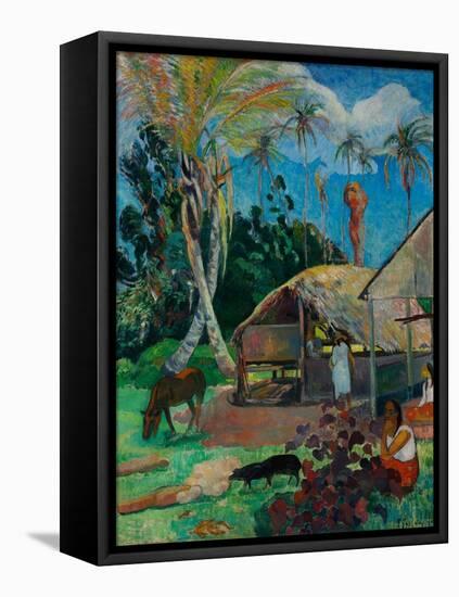 The Black Pigs-Paul Gauguin-Framed Premier Image Canvas