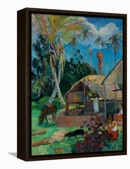 The Black Pigs-Paul Gauguin-Framed Premier Image Canvas