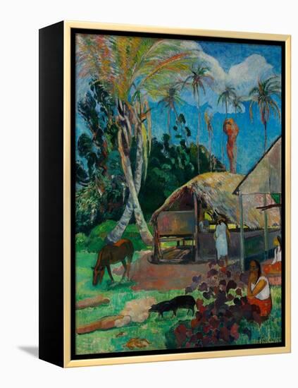 The Black Pigs-Paul Gauguin-Framed Premier Image Canvas