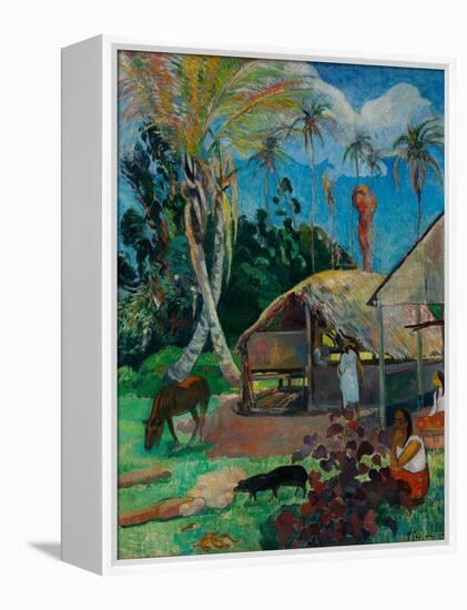 The Black Pigs-Paul Gauguin-Framed Premier Image Canvas