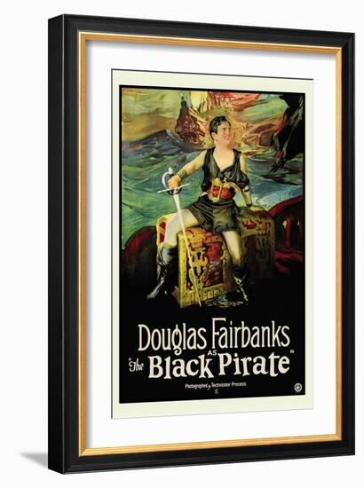 The Black Pirate-null-Framed Premium Giclee Print