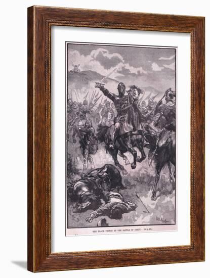 The Black Prince at the Battle of Crecy Ad 1346-Walter Paget-Framed Giclee Print