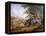 The Black Rhinoceros Charging-Thomas Baines-Framed Premier Image Canvas