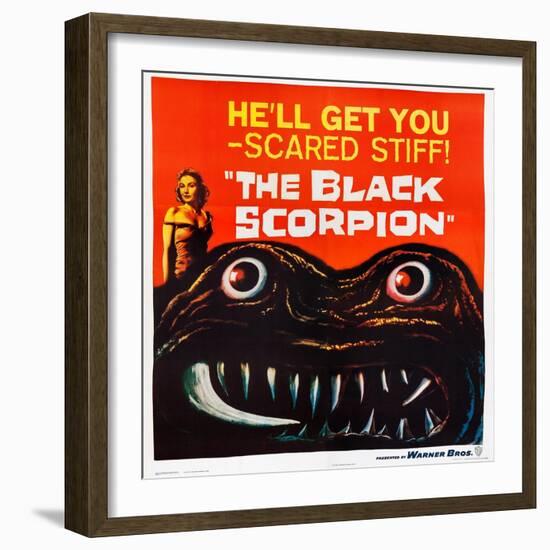 The Black Scorpion, Left: Mara Corday, 1957-null-Framed Art Print