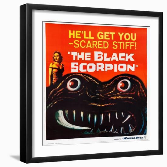 The Black Scorpion, Left: Mara Corday, 1957-null-Framed Art Print