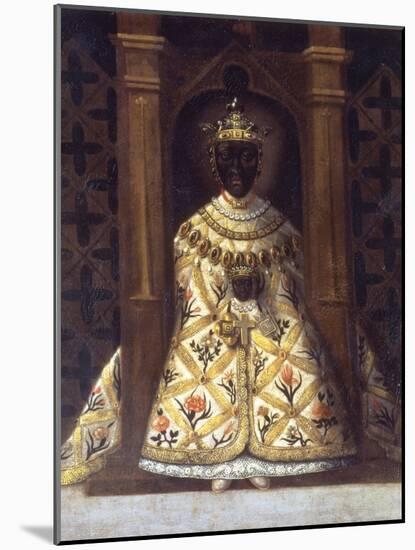 The Black Virgin in the Chadaraita Given by Louis XI (1423-83)-null-Mounted Giclee Print