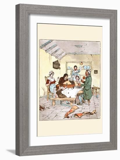 The Blackbirds Baked in a Pie Began Singing When the Pie Was Opened-Randolph Caldecott-Framed Art Print