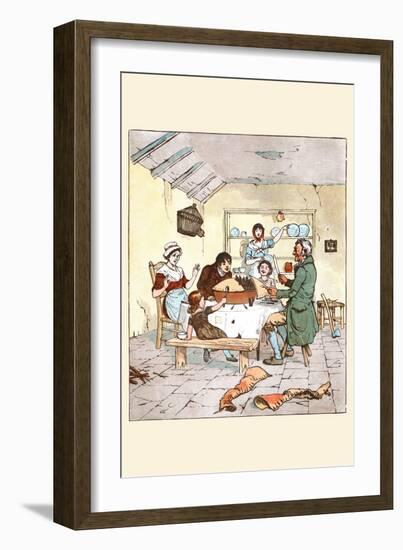 The Blackbirds Baked in a Pie Began Singing When the Pie Was Opened-Randolph Caldecott-Framed Art Print