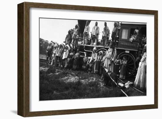 The Blackfeet Idians with the Willam Crooks-null-Framed Photographic Print