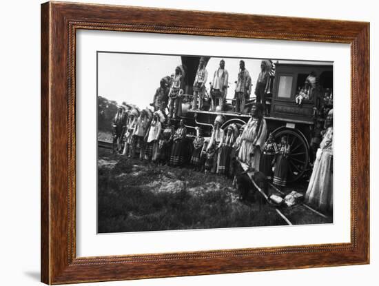 The Blackfeet Idians with the Willam Crooks-null-Framed Photographic Print