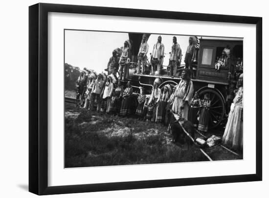 The Blackfeet Idians with the Willam Crooks-null-Framed Photographic Print