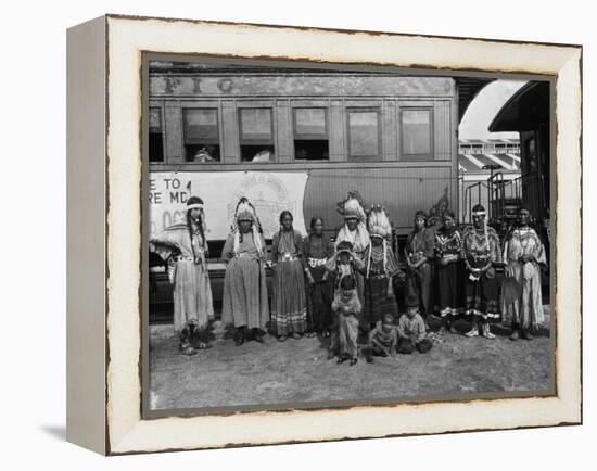 The Blackfeet Indians from Glacier National Park-null-Framed Premier Image Canvas