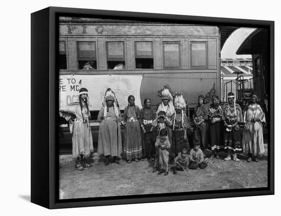 The Blackfeet Indians from Glacier National Park-null-Framed Premier Image Canvas