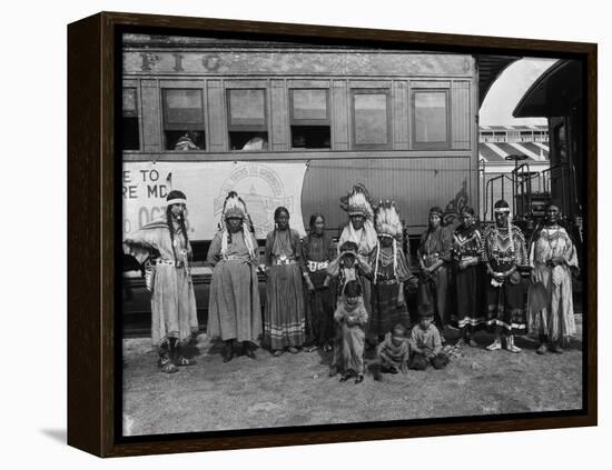 The Blackfeet Indians from Glacier National Park-null-Framed Premier Image Canvas