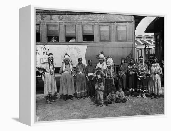 The Blackfeet Indians from Glacier National Park-null-Framed Premier Image Canvas