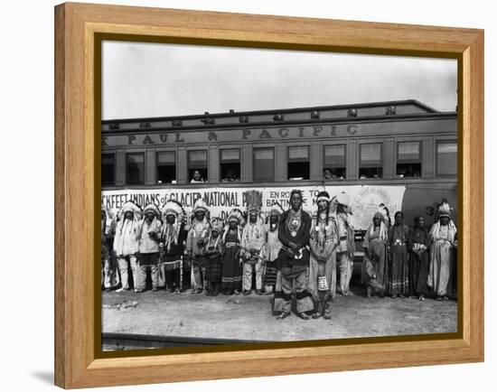 The Blackfeet Indians from Glacier National Park-null-Framed Premier Image Canvas