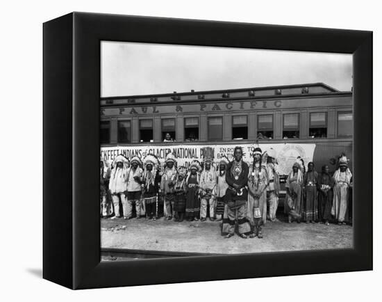 The Blackfeet Indians from Glacier National Park-null-Framed Premier Image Canvas